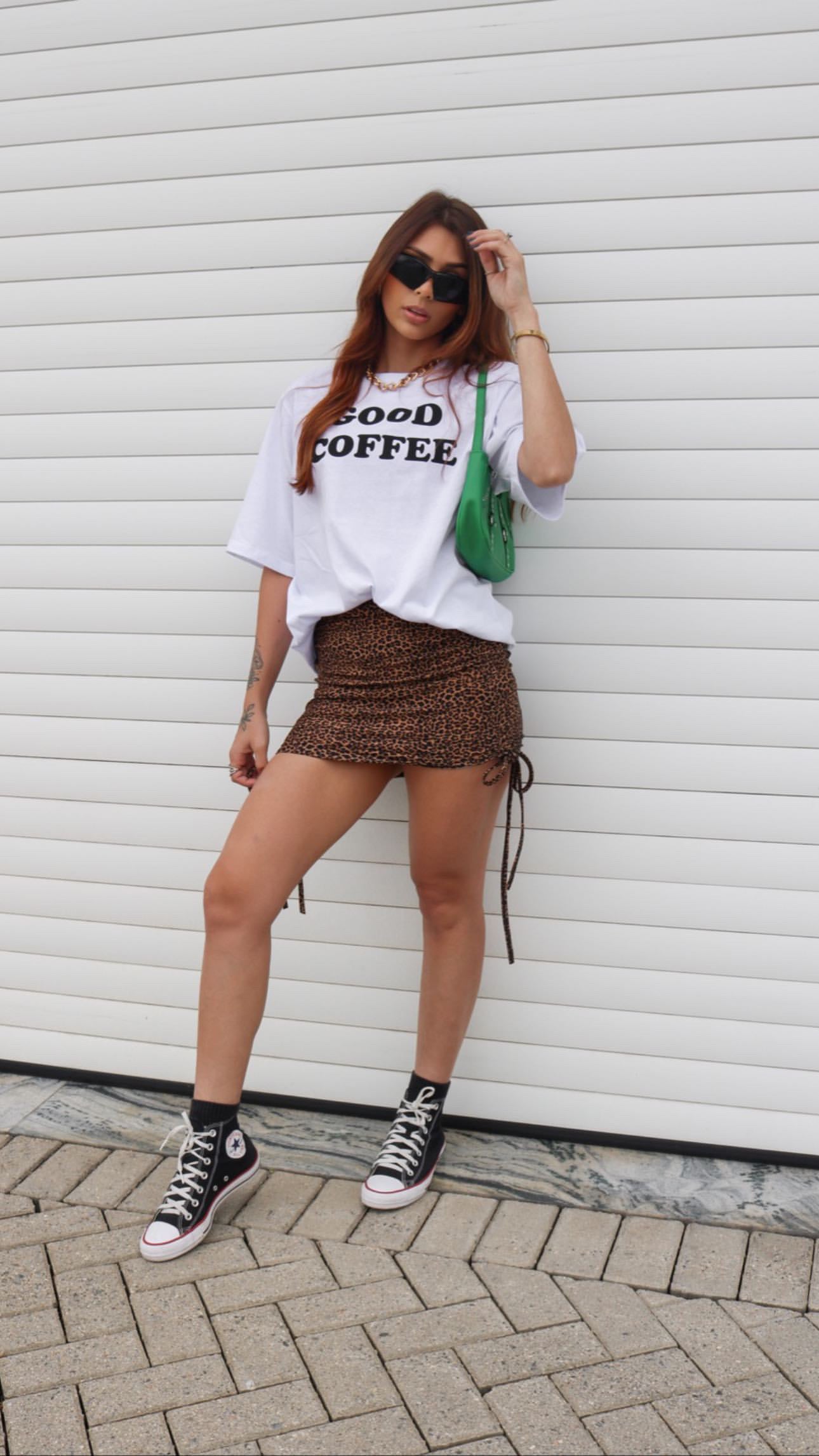 T-shirt Feminina 100% Algodão Estampa Good Coffee Branco