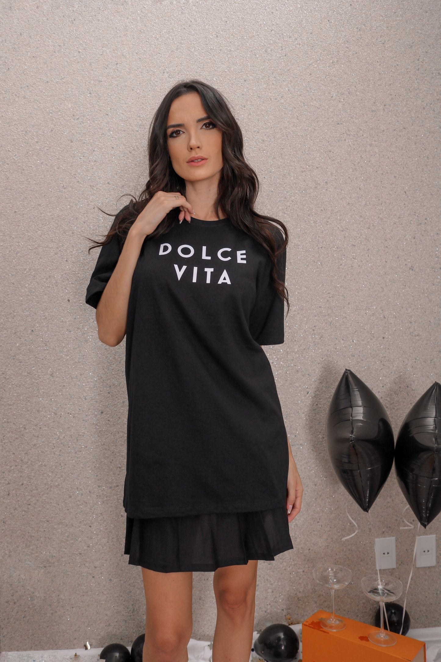 T-shirt 100% Algodão Estampa Dolce Vita