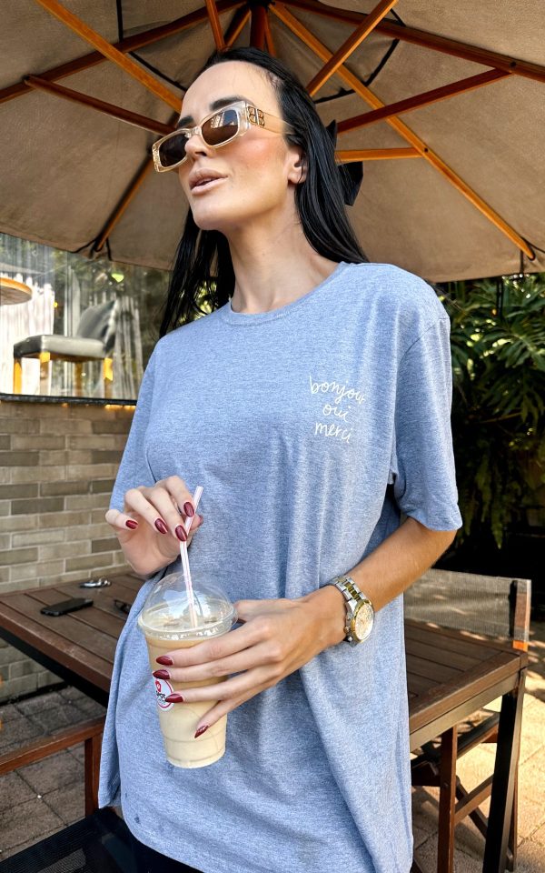 T-shirt Feminina 100% Algodão Iced Coffee Bege