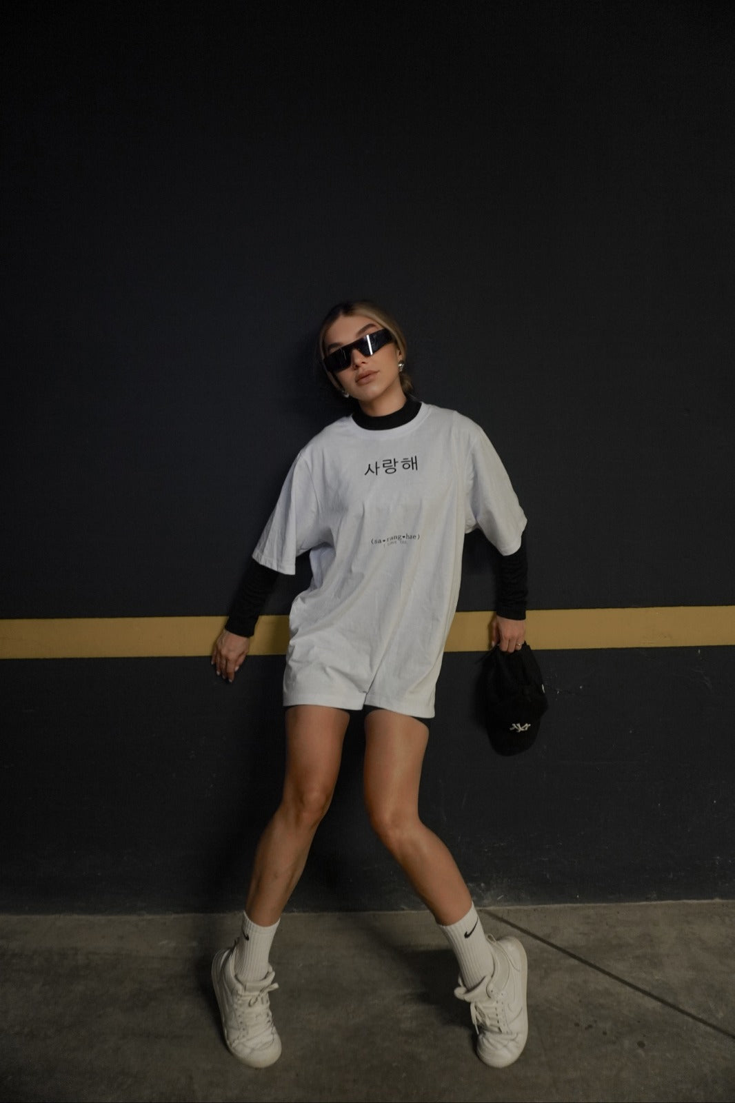 T-shirt Feminina 100% Algodão Estampa Te Amo Mandarim Branco