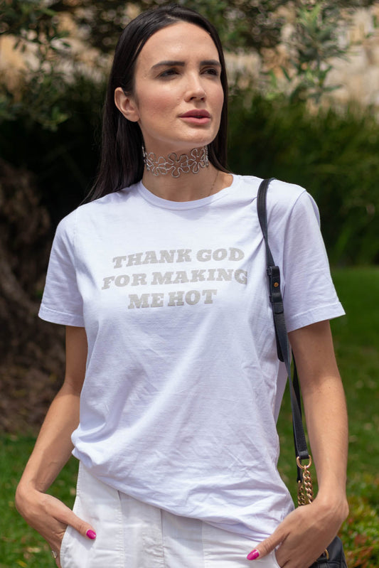T-shirt Feminina 100% Algodão Estampa Karol Branco