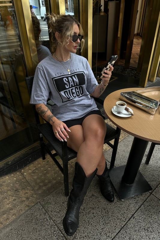 T-shirt Feminina 100% Algodão Estampa San Diego
