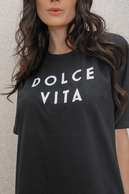 T-shirt 100% Algodão Estampa Dolce Vita