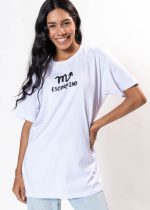 T-shirt Feminina 100% Algodão Signo Escorpião Branca