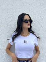 T-shirt Feminina Baby 100% Algodão But First Love Branca