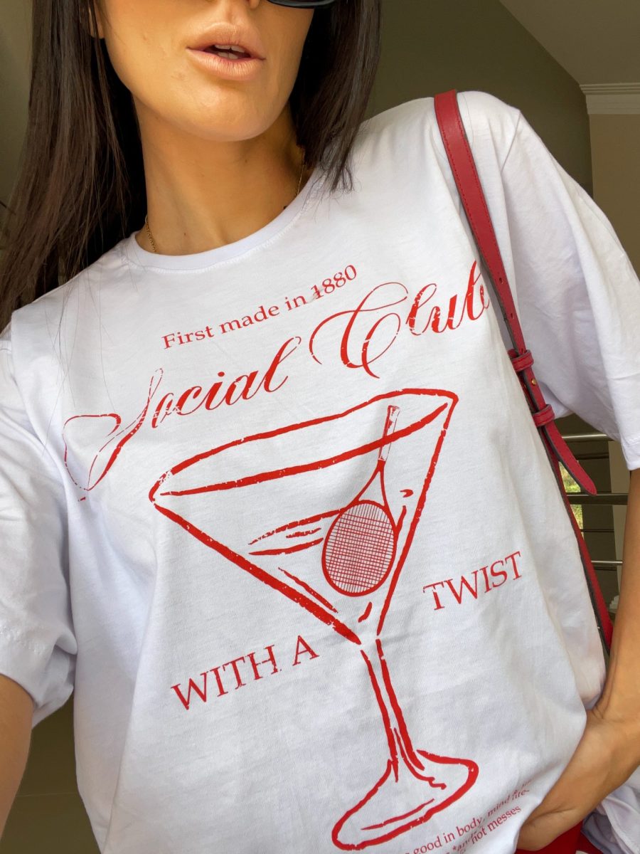 tshirt feminina tendencia com estampa vermelha atacado e varejo